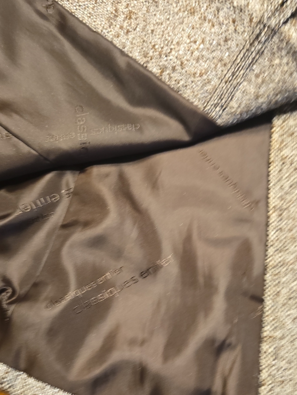 Classiques Entier Brown Tweed Ruffle-Front Blazer - Picture 4 of 5